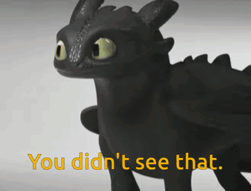 You Didn't See That Toothless Meme GIF