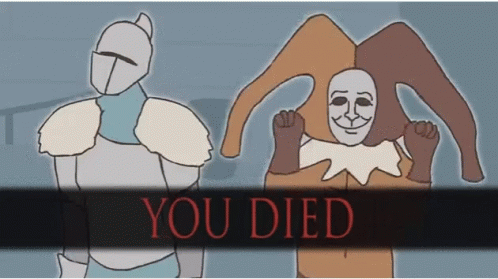 You Died Knight And Joker Slow GIF