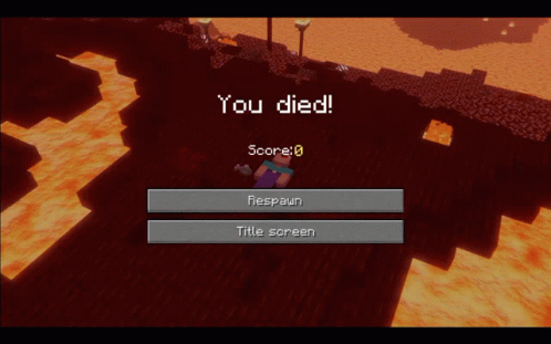 You Died Minecraft Rage GIF