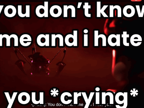 You Dont Know Me I Hate You Crying