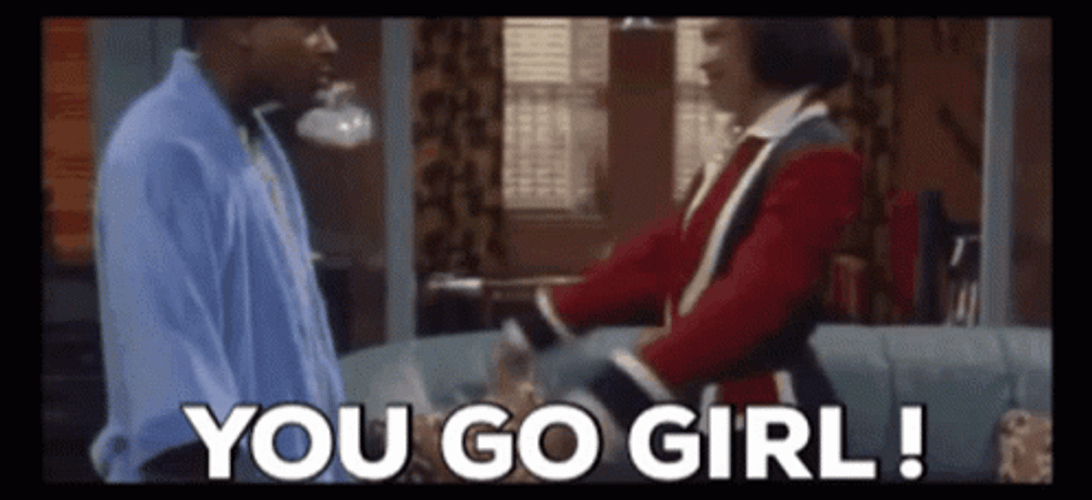 You Go Girl Sweet Couple GIF