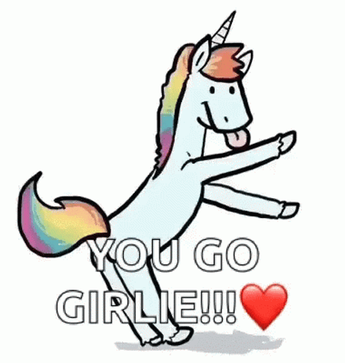 You Go Girl Unicorn Dance GIF