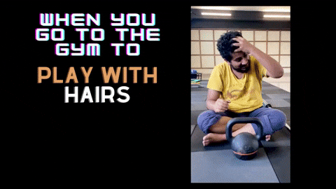 You Go To The Gym Play With Hairs GIF