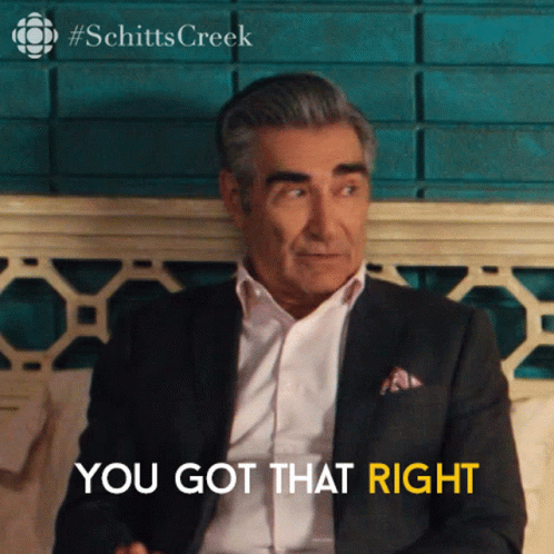 You Got That Right Johnny Rose GIF