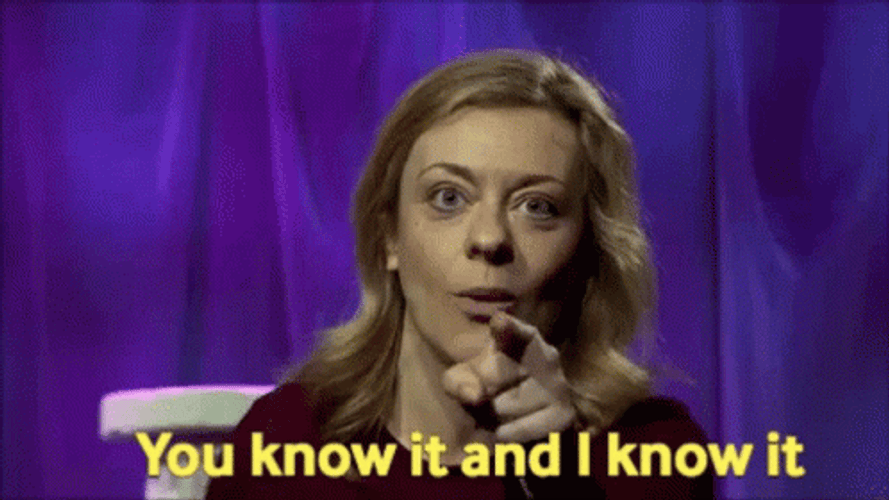 You Know It Cheeky Lady Pointing Finger GIF