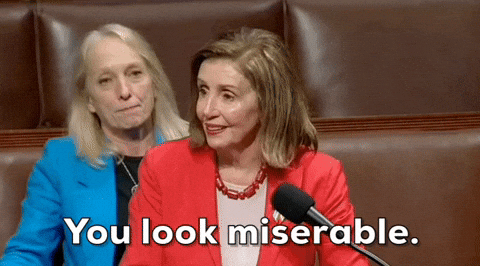 You Look Miserable Nancy Pelosi GIF