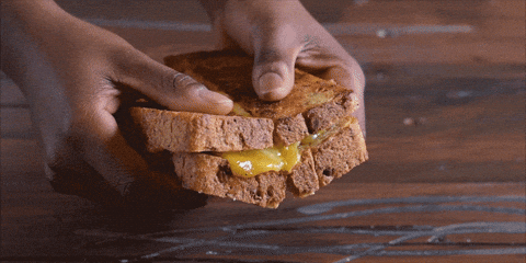 You Make My Heart Cheesy Melt Sandwich GIF