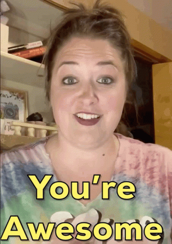 You're Awesome Pretty Chubby Girl Points Fingers GIF