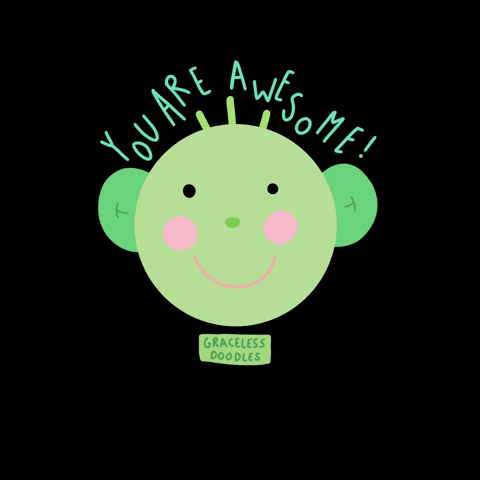 You're Awesome Simple Doodle GIF