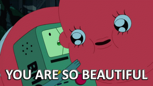 You Re Beautiful Bmo Sparkle Adventure Time GIF