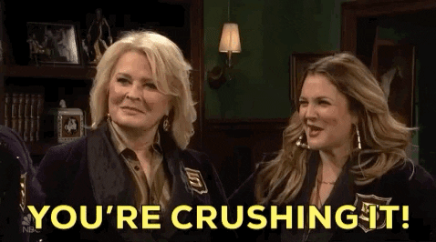 You're Crushing It Drew Barrymore GIF