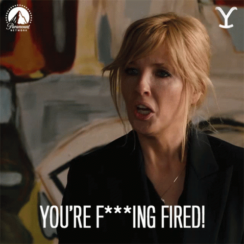 You're Fired Beth Dutton GIF