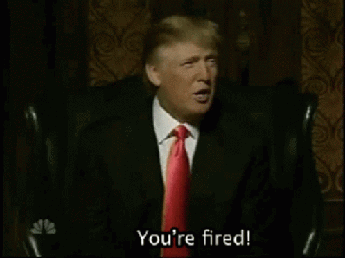You're Fired Donald Trump Point GIF