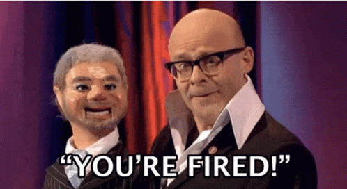 You're Fired Harry Hill Puppet GIF