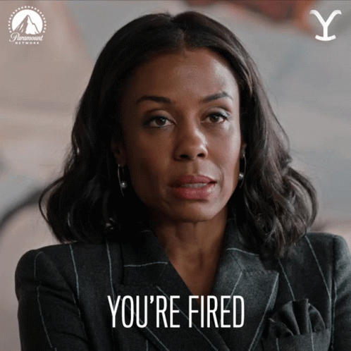 You're Fired Willa Black Woman GIF