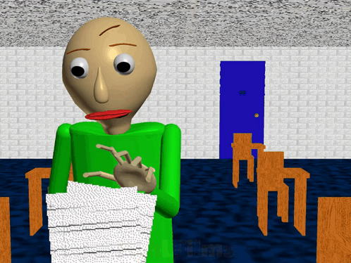You're Getting Fired In The Hall Baldi GIF