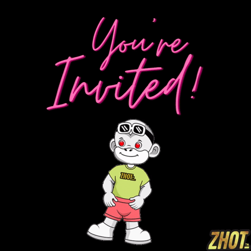 You're Invited Cartoon Character