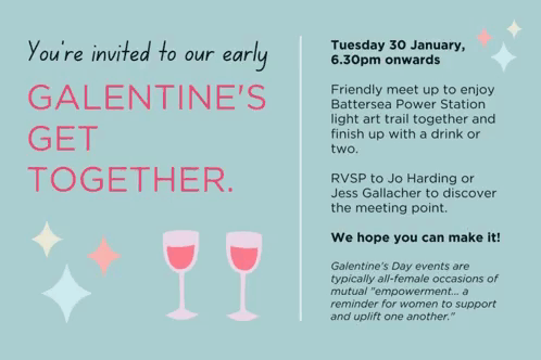 You're Invited To Early Galentine's Get Together GIF