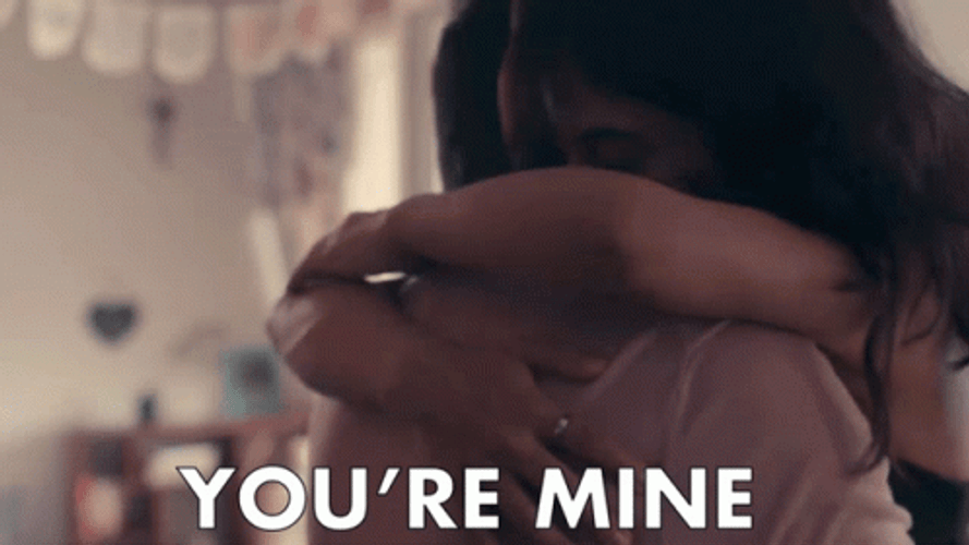 You're Mine Sweet Couple Intense Hugging GIF