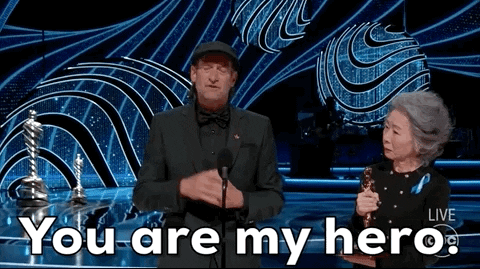 You're My Hero Troy Kotsur Oscar Awards GIF