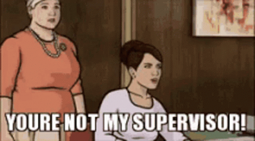 You're Not My Supervisor Period GIF