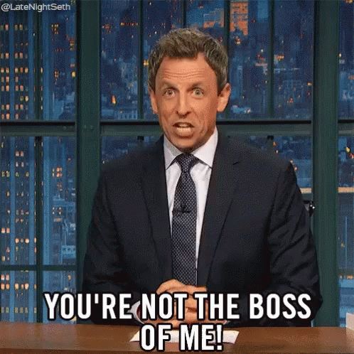 You're Not My Supervisor Seth Meyers GIF