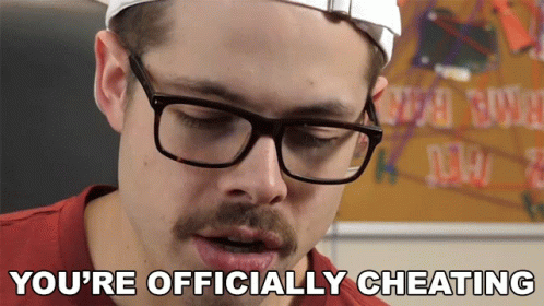 You're Officially Cheating GIF