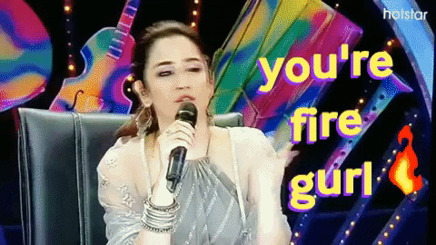 You're On Fire Girl Critique GIF