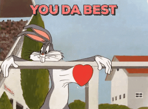 You're Simply The Best Bugs Bunny Heart GIF