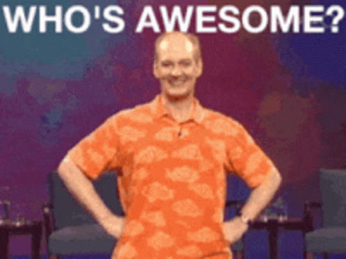 You're Simply The Best Orange Shirt Man GIF
