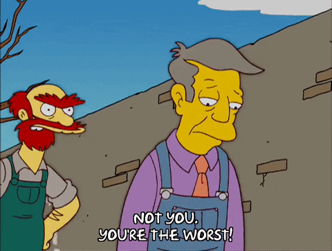 You're The Worst Groundskeeper Willie The Simpsons GIF