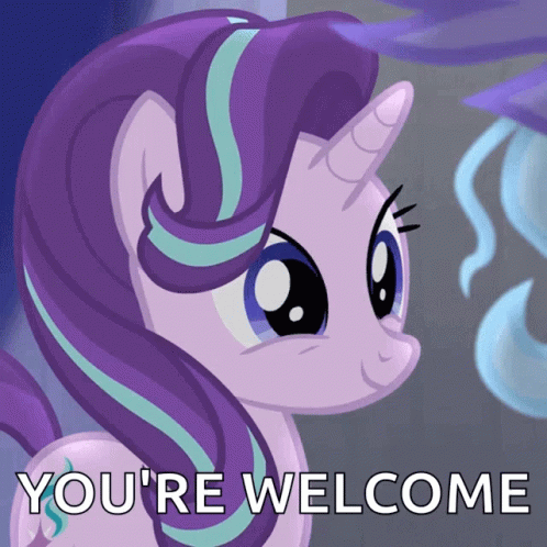 You're Welcome Starlight Pony GIF