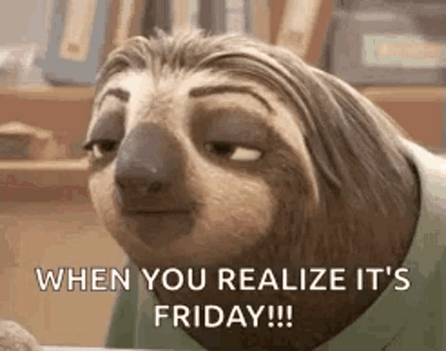 You Realize Its Friday Zootopia GIF