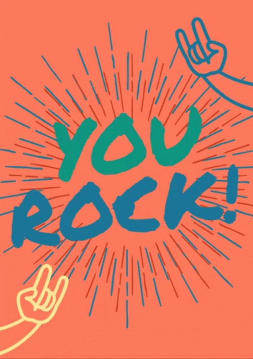 You Rock Awesome Text GIF