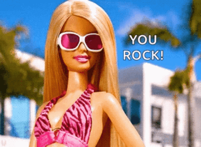 You Rock Barbie Sunglasses GIF