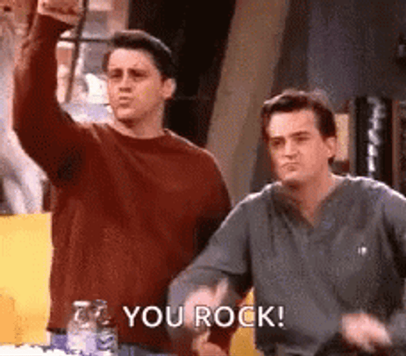 You Rock Joey And Chandler GIF