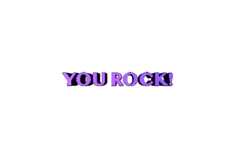 You Rock Purple Text