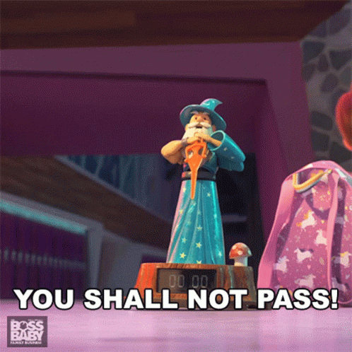 You Shall Not Pass Animated Wizzie Boss Baby GIF