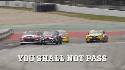 You Shall Not Pass Breathtaking Car Race GIF