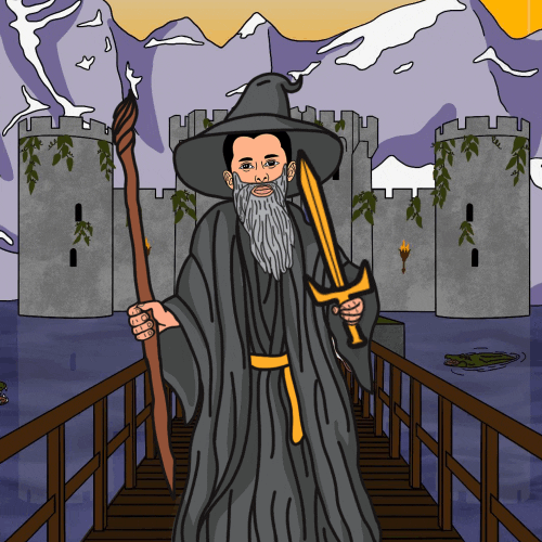 You Shall Not Pass Gandalf Cartoon Wizard GIF