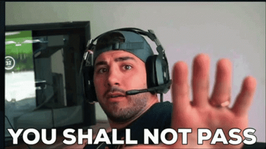 You Shall Not Pass Nickmercs Gamer GIF