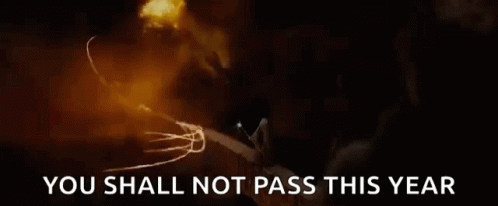 You Shall Not Pass This Year Gandalf Meme GIF