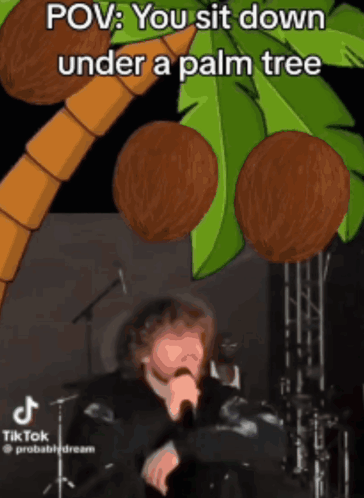 You Sit Down Under A Coconut Tree GIF