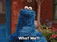 Cookie Monster Asking You Talking To Me GIF