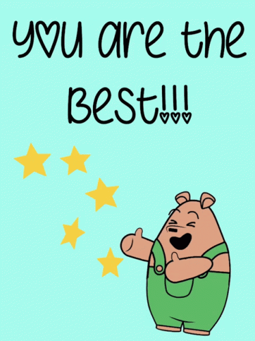You The Best Stars And Bear Moving Visuals GIF