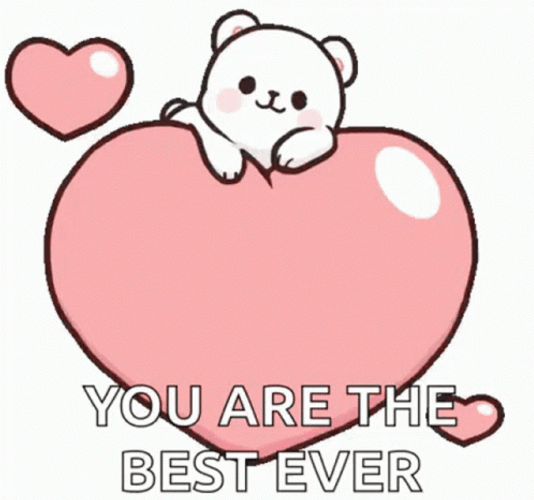 You The Best Puppy Above Hopping Heart Animation GIF