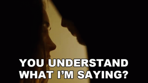 You Understood What I'm Saying GIF