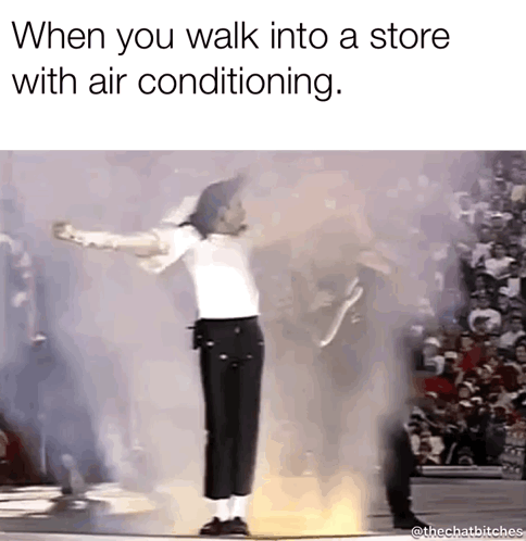 You Walking Into A Store With Air Conditioning GIF