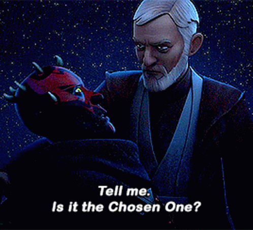 You Were The Chosen One Obiwan Kenobi Cartoon GIF