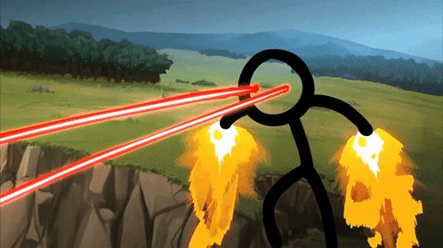 You Were The Chosen One Stickman Laser Eyes GIF